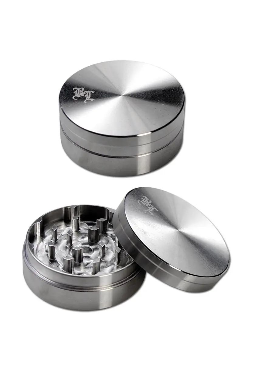 Black Leaf Grinder aus Edelstahl 39mm 2-teilig