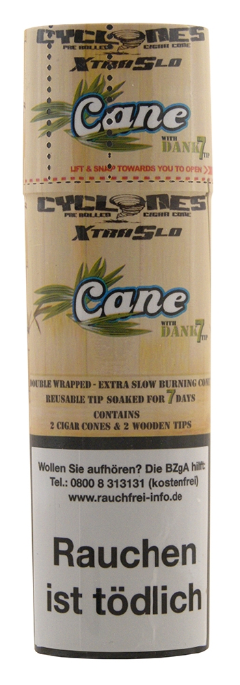 Cyclones Cane X-TRA Slow mit Holzfilter 2er Pack