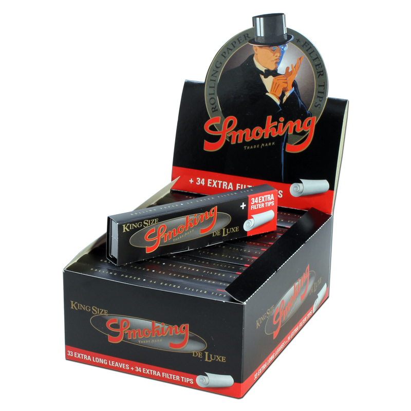 Smoking Papers DeLuxe Black 1Pck/33Blatt+33Filtertips