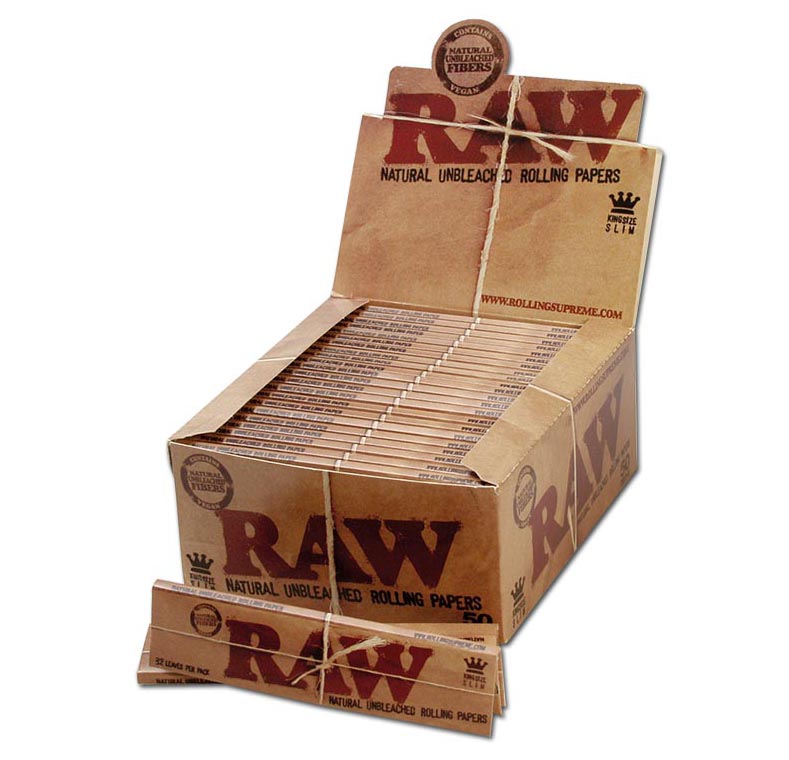 RAW KingSize Slim, ungebleichte Papers 1 Karton