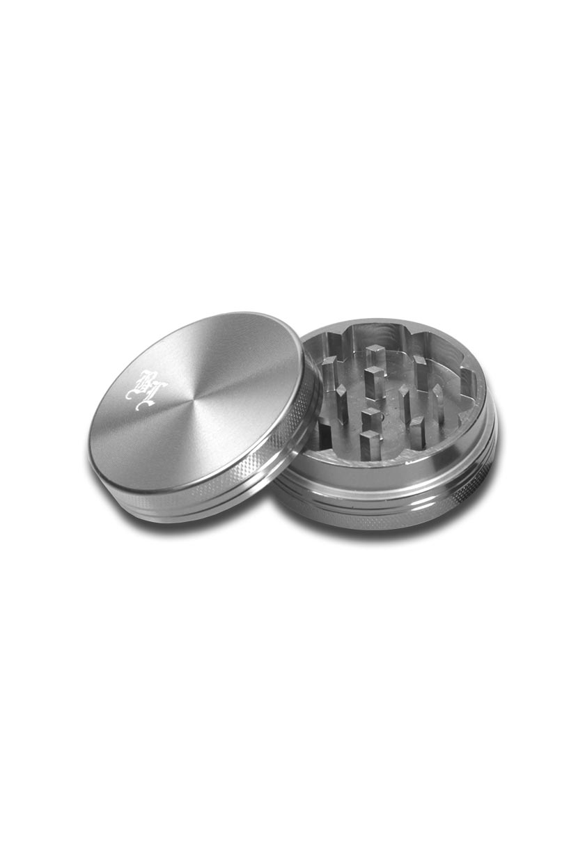 Black Leaf Alu-Grinder 2-tlg. anodisiert silber offen