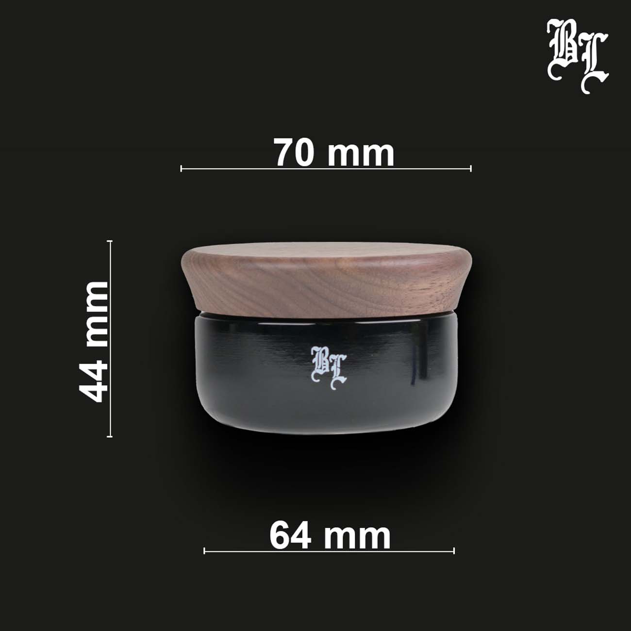 Black Leaf Holz-Grinder 4-tlg. mit Violettglas Details 2