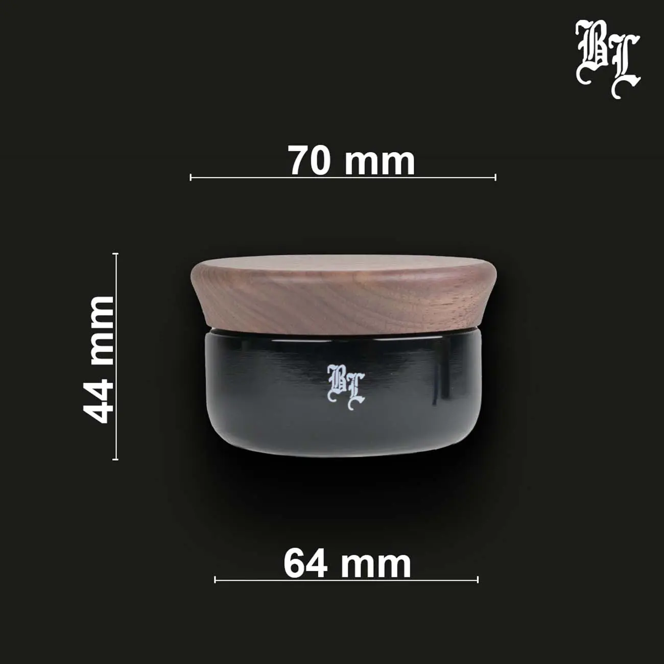 Black Leaf Holz-Grinder 4-tlg. mit Violettglas Details 2