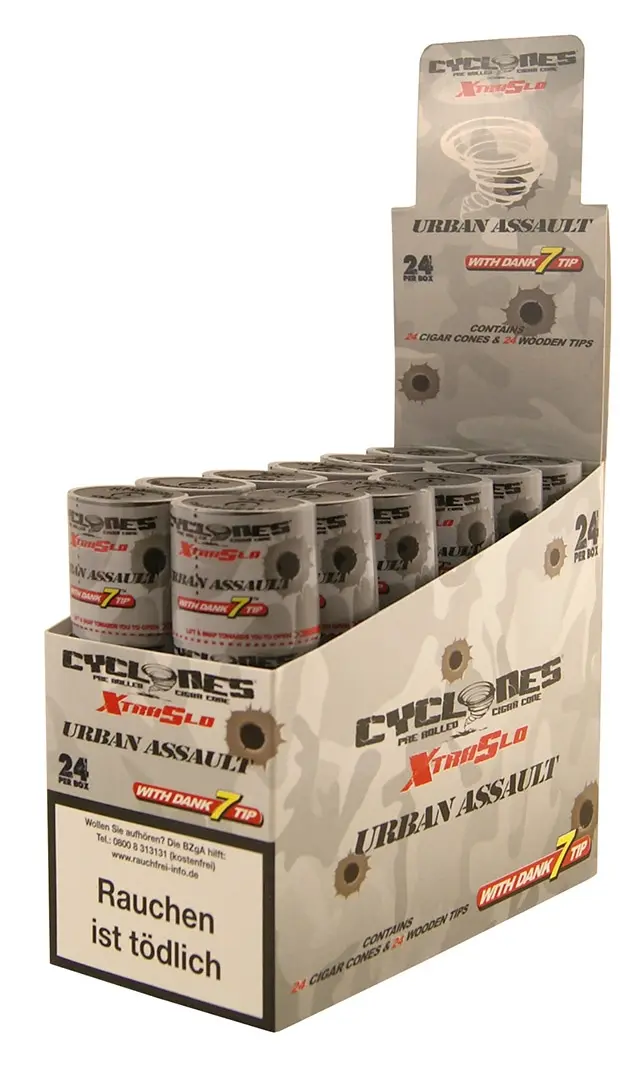 Cyclones X-TRA Slow Urban Assault Cyclones Urban Assault X-TRA Slow mit Holzfilter 2er Pack Detail