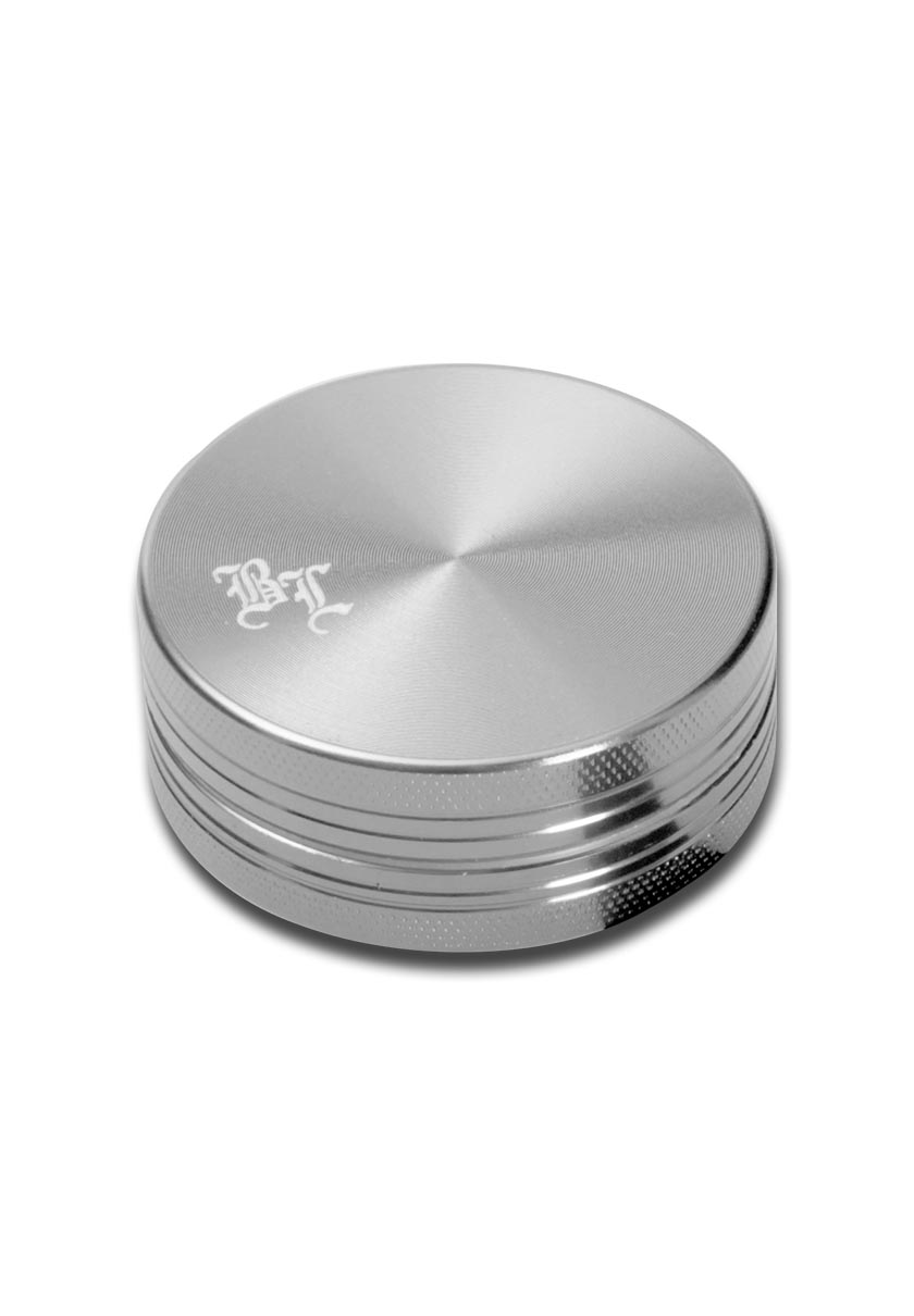 Black Leaf Alu-Grinder 2-tlg. anodisiert silber geschlossen