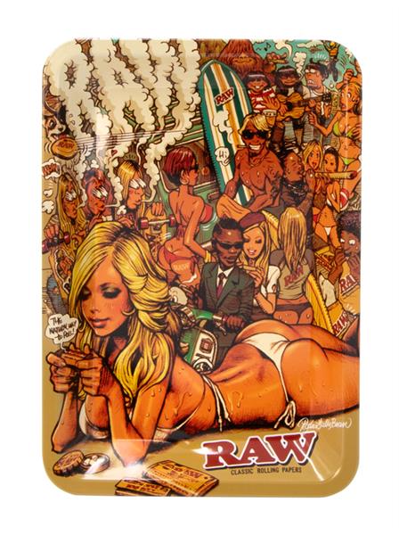 RAW Dreh-Tablett - Rolling Tray MINI RJB Summer Beach
