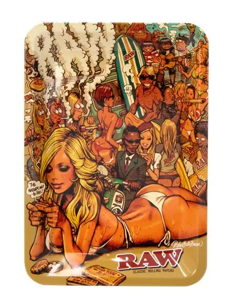 RAW Dreh-Tablett - Rolling Tray MINI RJB Summer Beach
