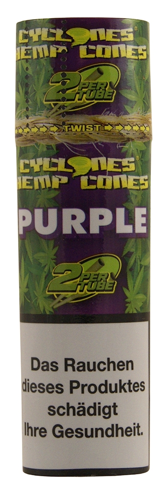 Cyclones Hemp Cones Purple mit Papierfilter 2er Pack