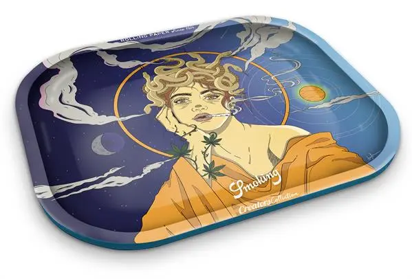 SMOKING Dreh-Tablett - Rolling Tray XL Medusa Detail