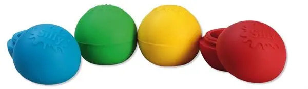 "Silly" Balls - runde Silkon-Dosen 4er Set
