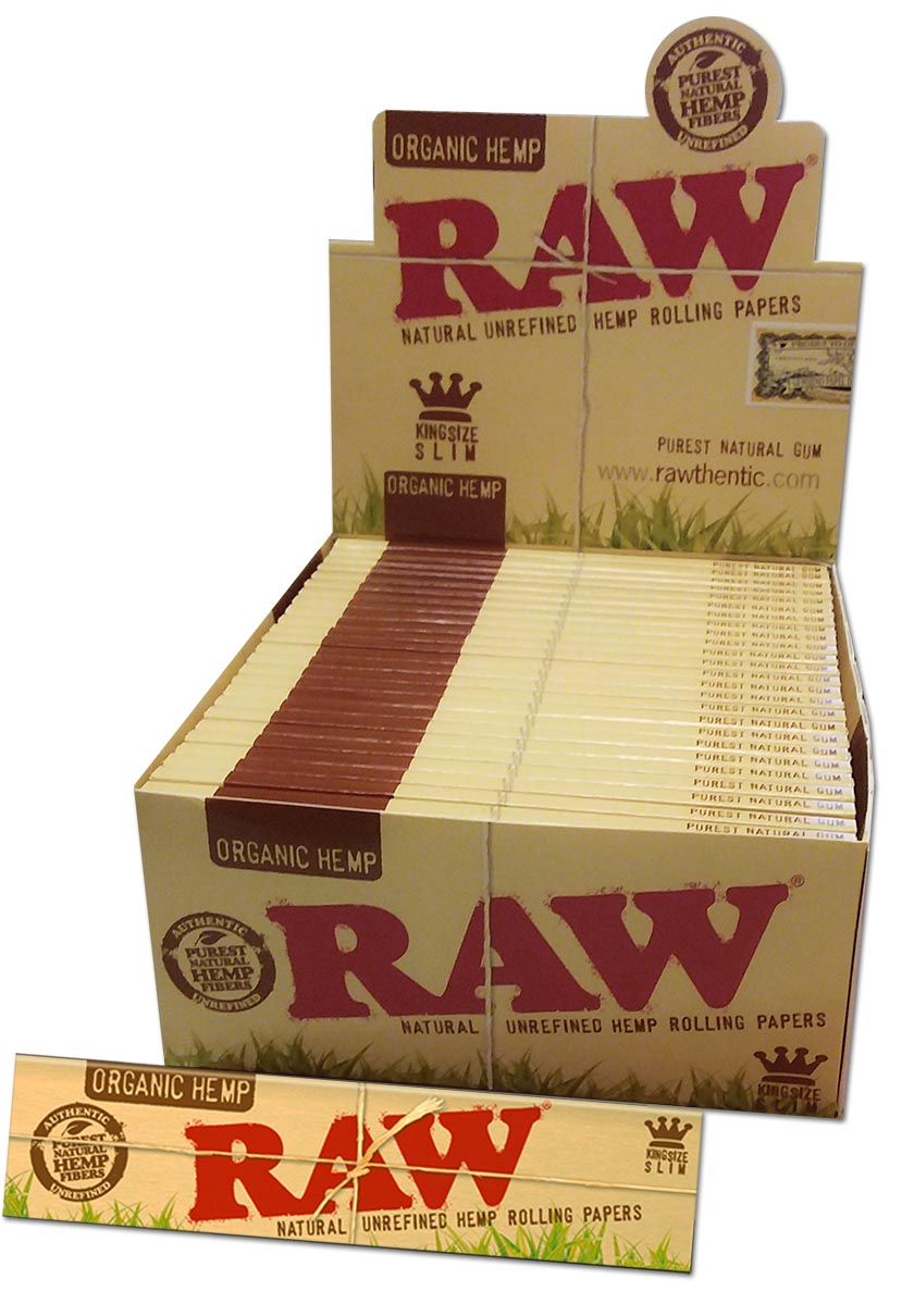 RAW Organic Hemp King Size Slim 1 Karton ( 50 Stück )