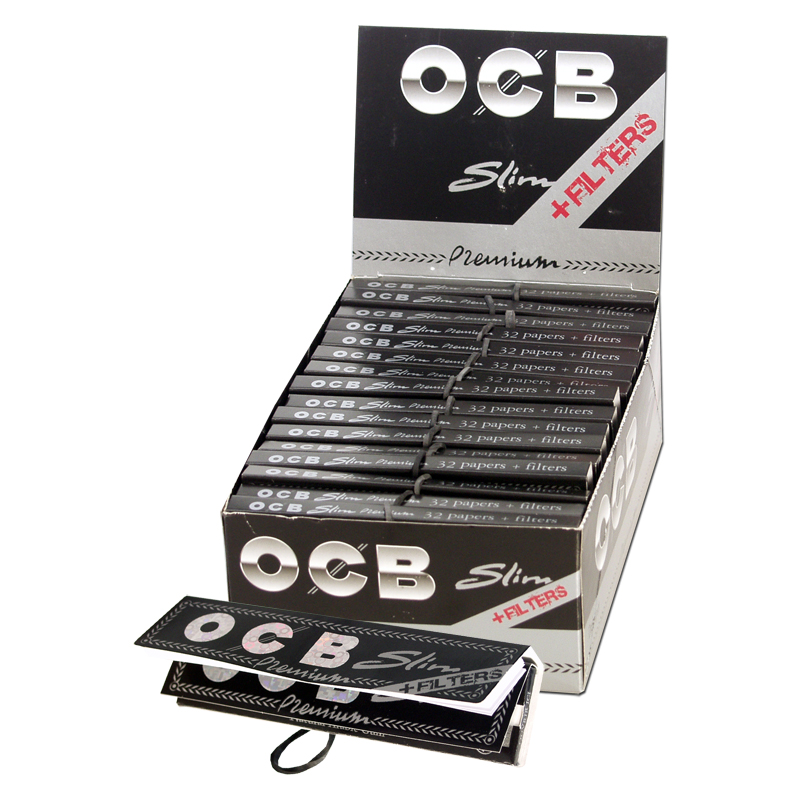 OCB Premium Slim schwarz mit Filtertips, ultra fine 1Heft/32Blatt