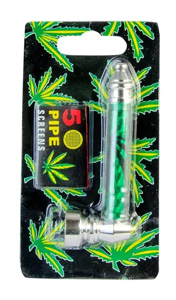 US Schraubpfeife aus Metall 85mm Verpackung