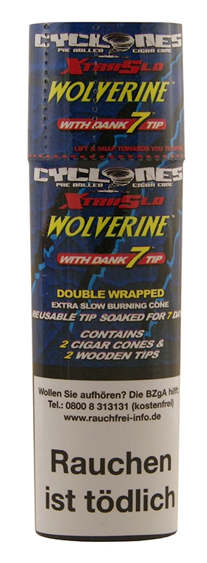Cyclones Wolverine X-TRA Slow mit Holzfilter 2er Pack