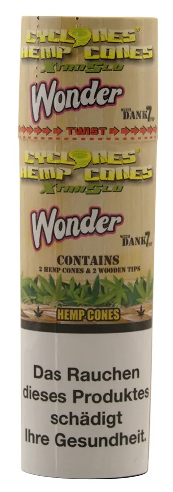 Cyclones Wonder Hemp Cones X-TRA Slow mit Holzfilter 2er Pack