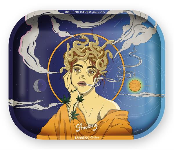 SMOKING Dreh-Tablett - Rolling Tray XL Medusa