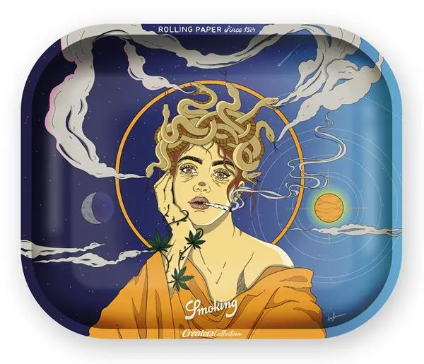 SMOKING Dreh-Tablett - Rolling Tray XL Medusa