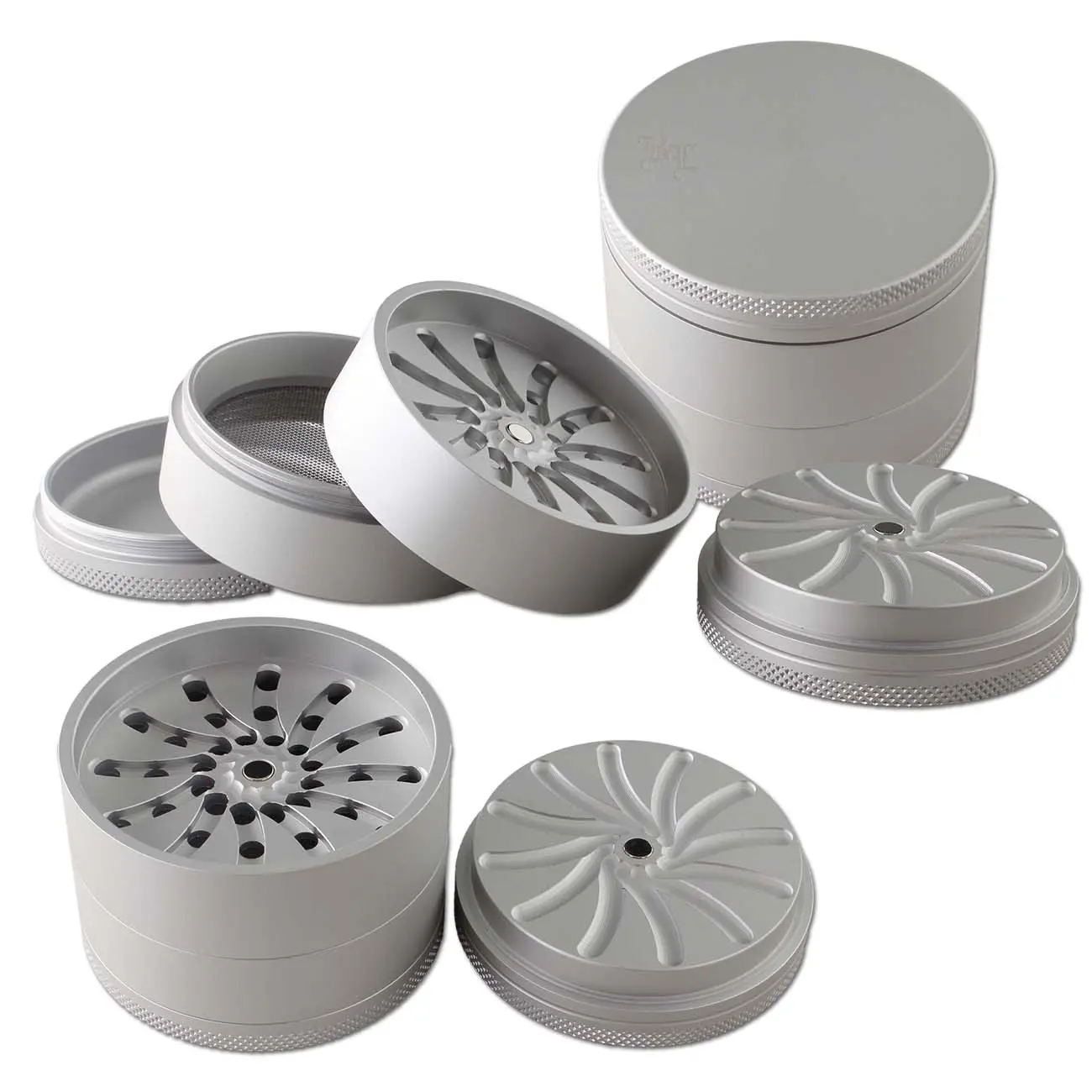 Black Leaf Masher Aluminium Grinder 4-tlg. 53mm