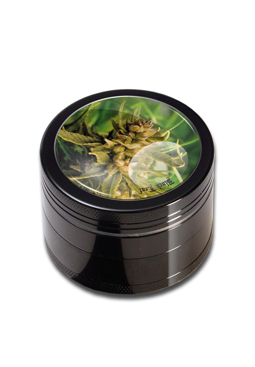 Alu-Grinder 'WEED` 50mm 4tlg. mit Sieb